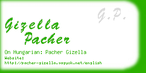 gizella pacher business card